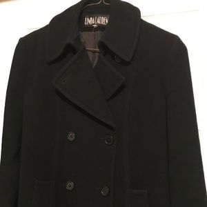 Black Double-Breasted Peacoat